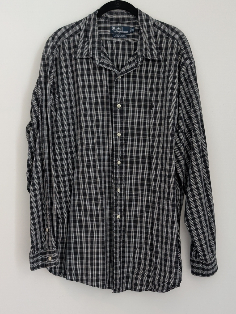 Polo Ralph Lauren Lowell Sport Plaid Long Sleeve Collared Shirt Size XXL